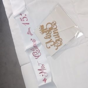 My quince sash & sign